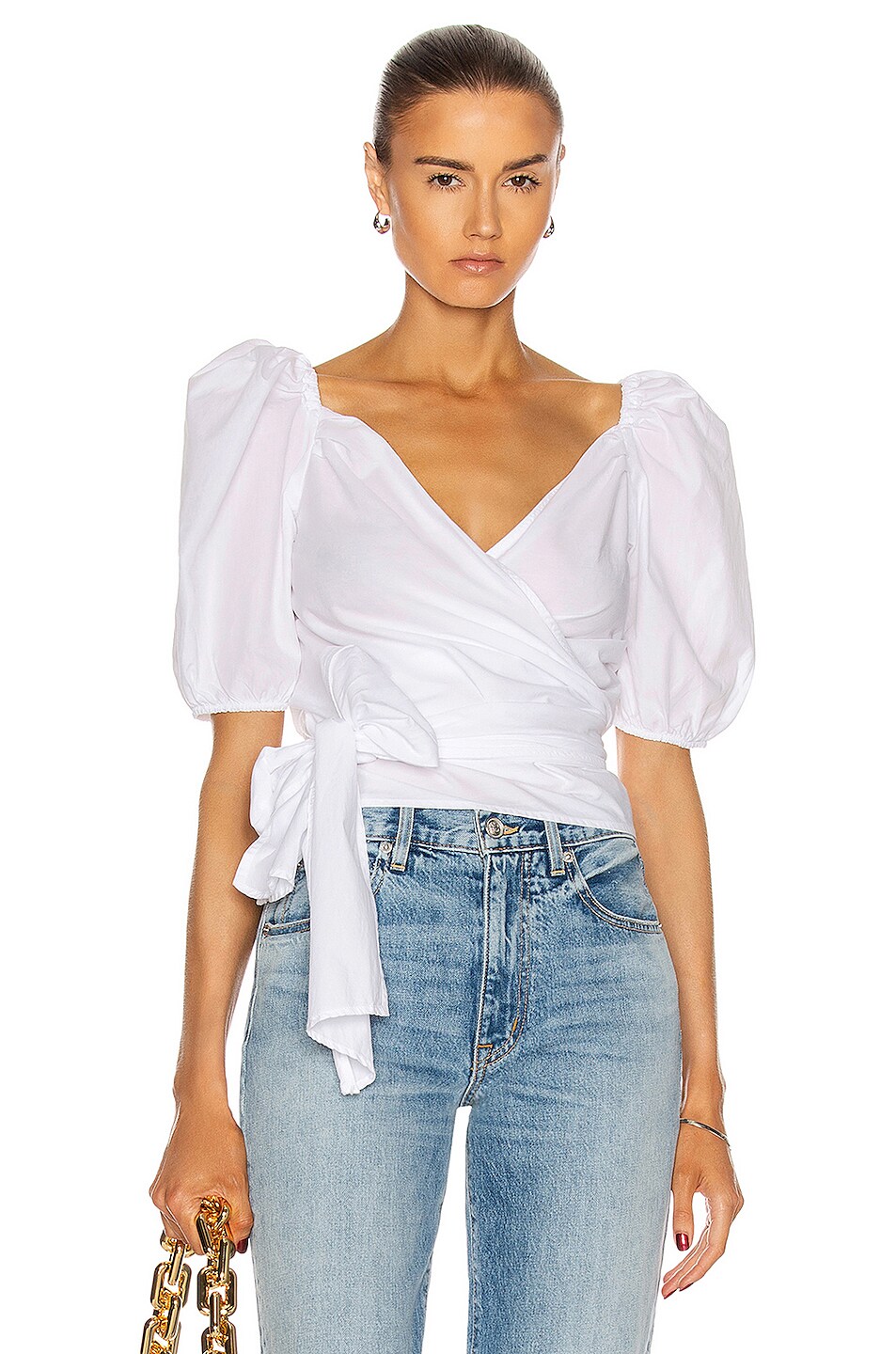 Image 1 of Citizens of Humanity Areli Wrap Top in White