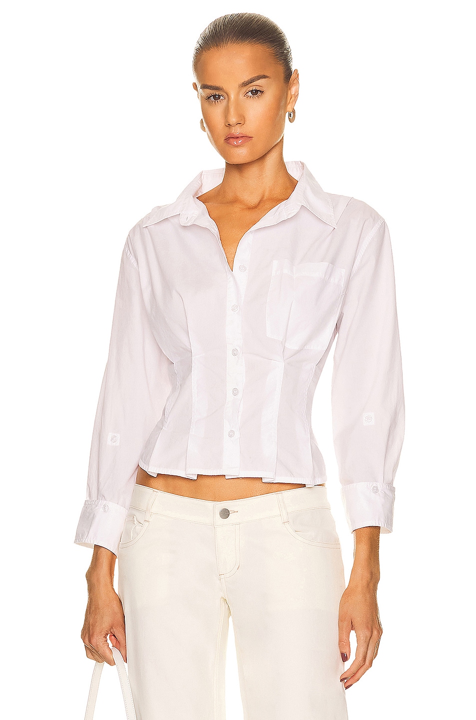 Image 1 of Citizens of Humanity Francis Corset Shirt in White