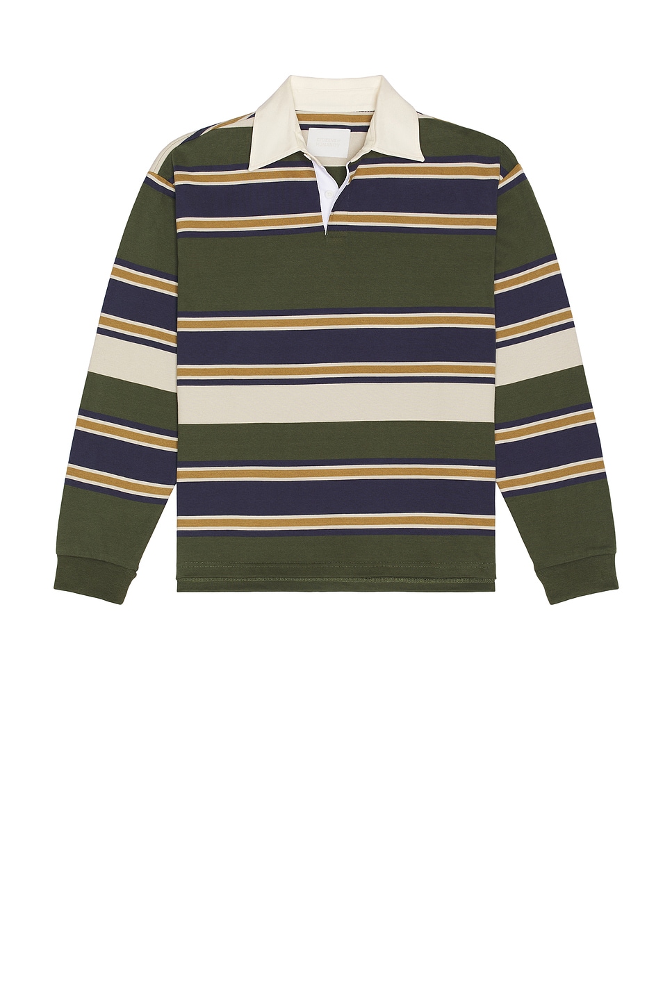 Image 1 of Citizens of Humanity Rugby Shirt in Green Rugby Stripe