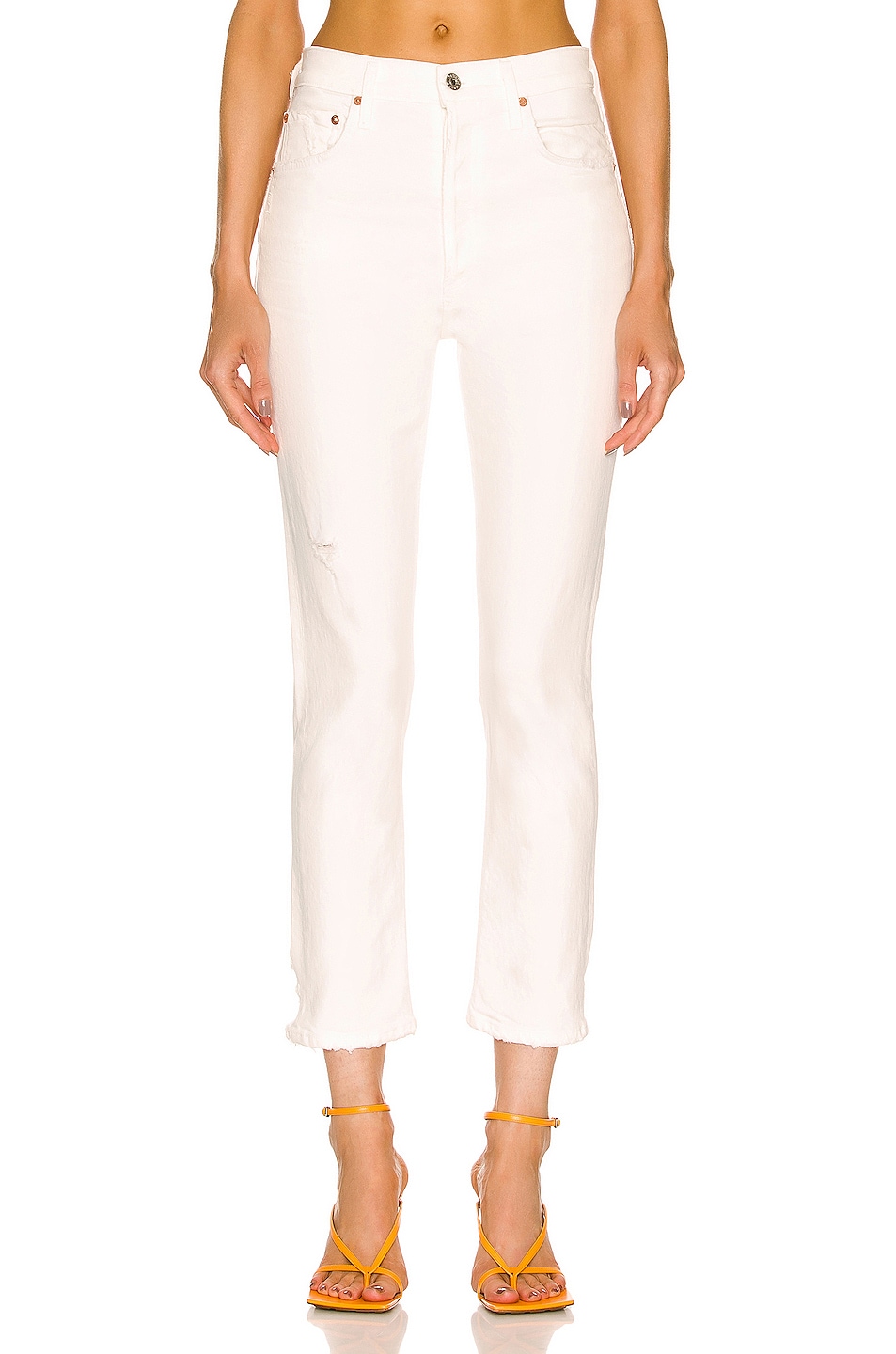 Image 1 of Citizens of Humanity Jolene High Rise Vintage Slim in White Out
