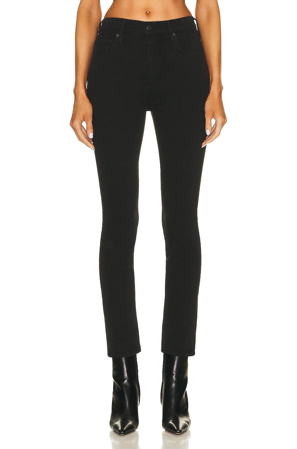 Image 1 of Citizens of Humanity Olivia High Rise Slim in Plush Black