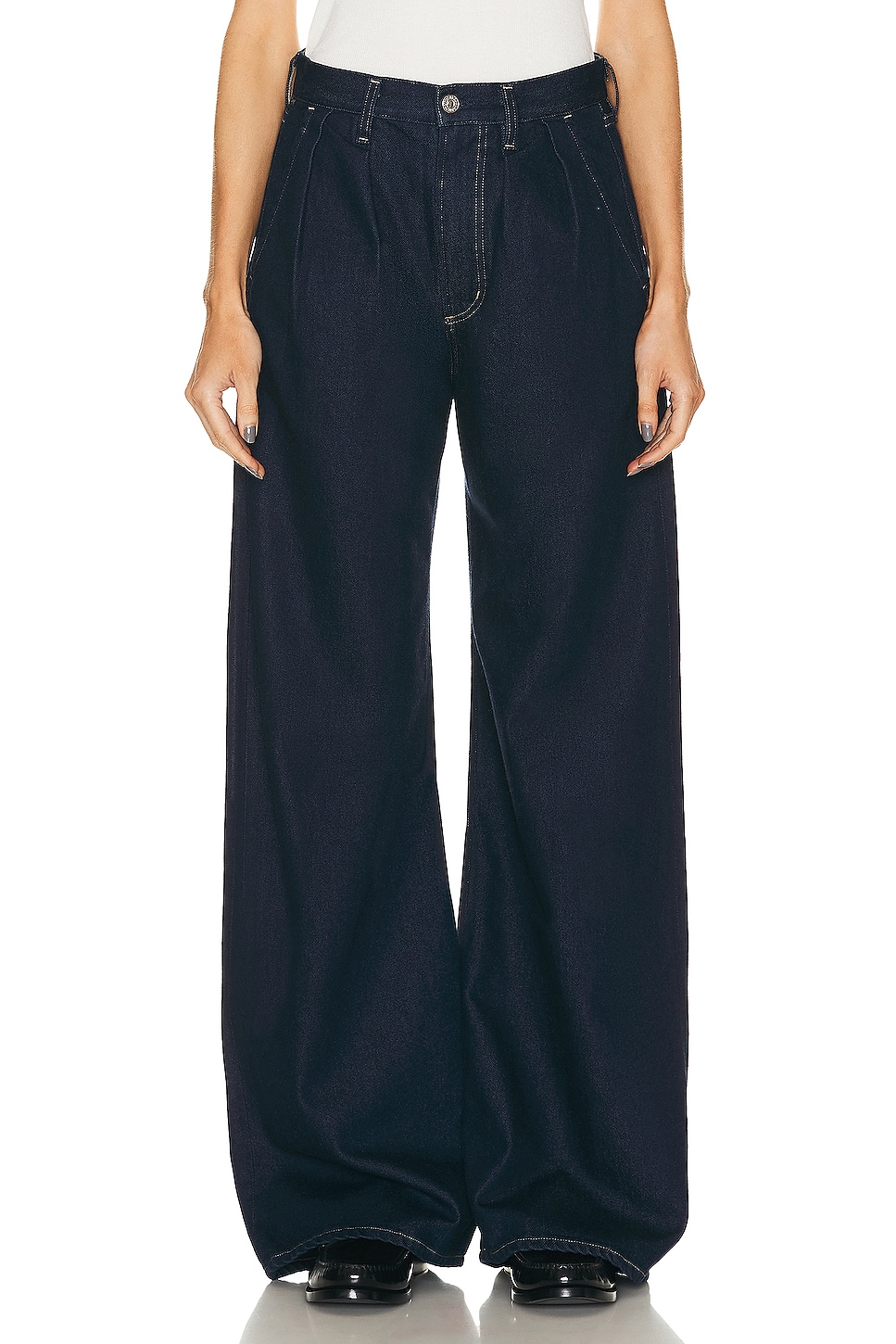 Image 1 of Citizens of Humanity Maritzy Pleated Trouser in Hudson