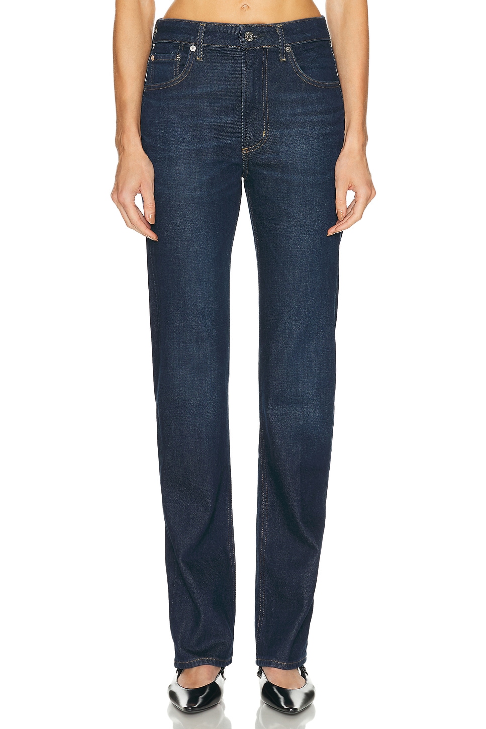 Image 1 of Citizens of Humanity Zurie Straight Leg Jeans in Dark Indigo