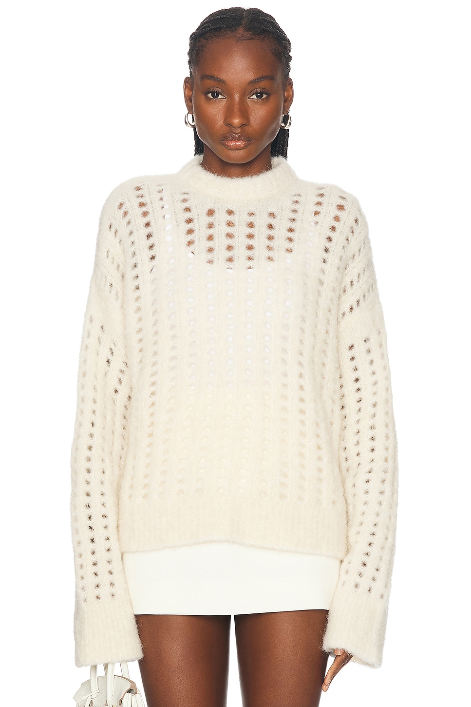 Image 1 of Citizens of Humanity Ailani Crewneck Sweater in Cream