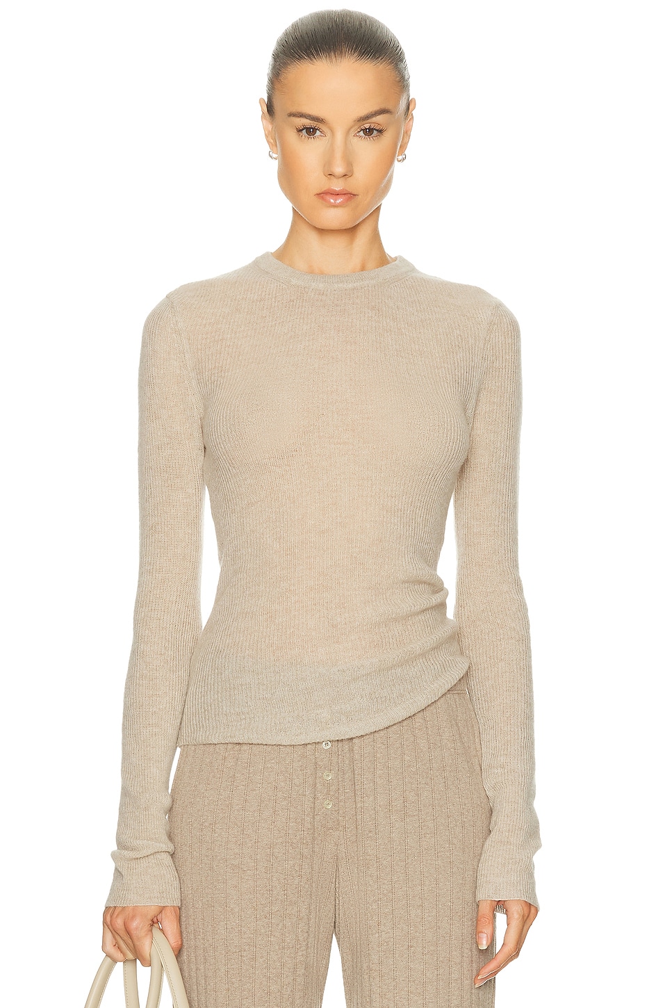 Image 1 of Citizens of Humanity Alessia Crewneck Sweater in Oatmeal