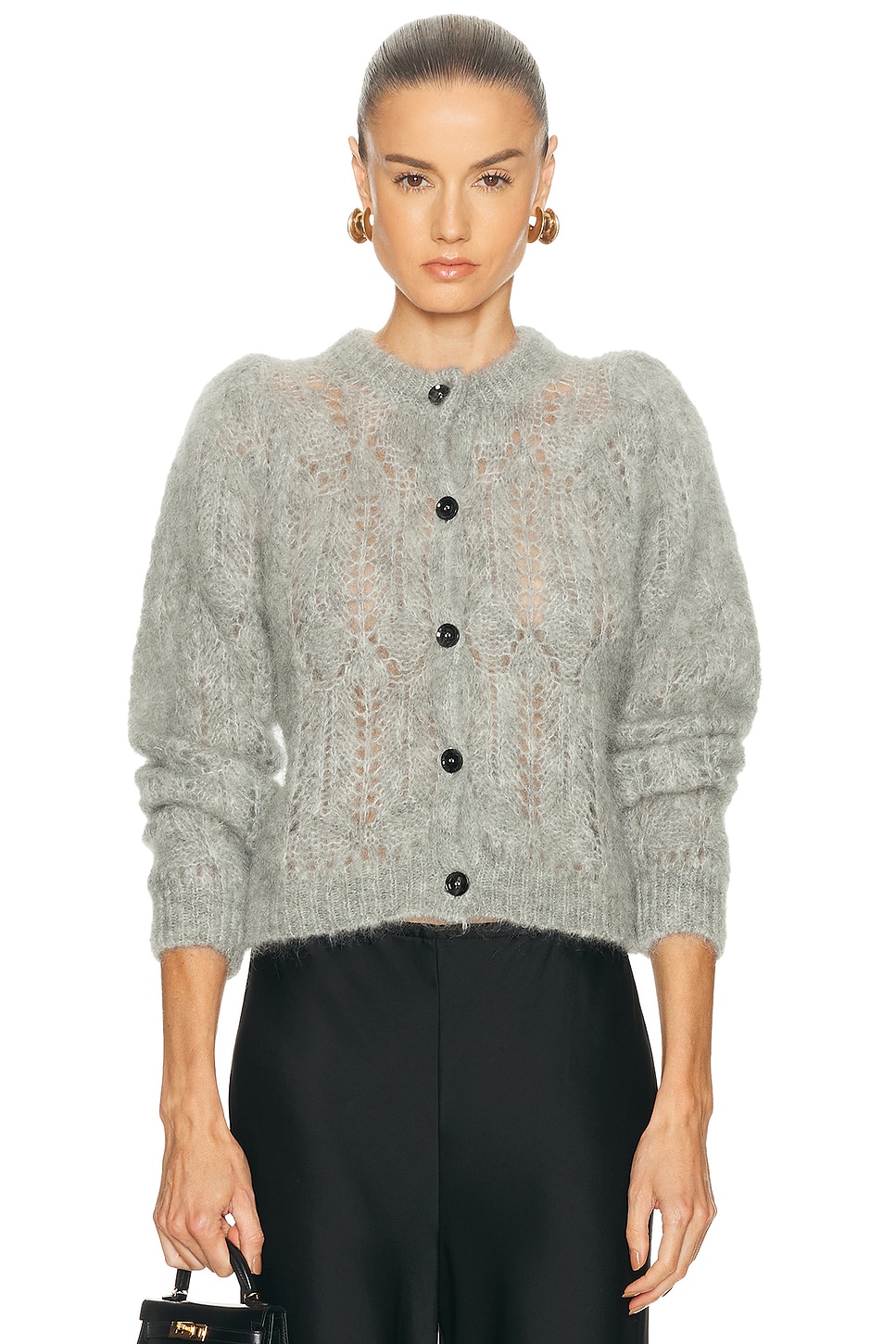 Image 1 of Citizens of Humanity Odette Cardigan Sweater in Heather Grey