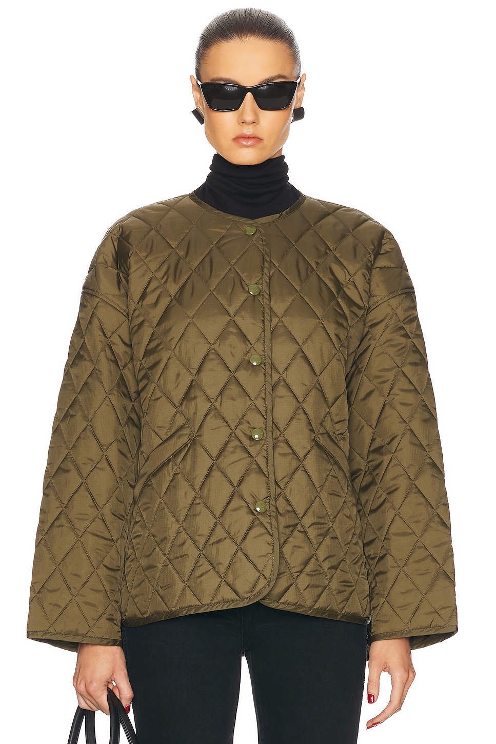 Huntleigh Quilted Coat in Olive