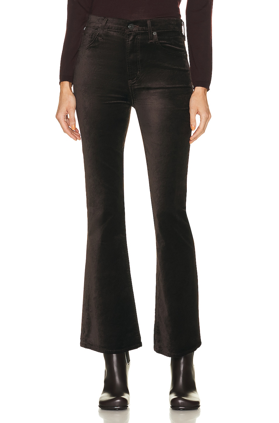 Image 1 of Citizens of Humanity Lilah Velvet High Rise Bootcut in Pony