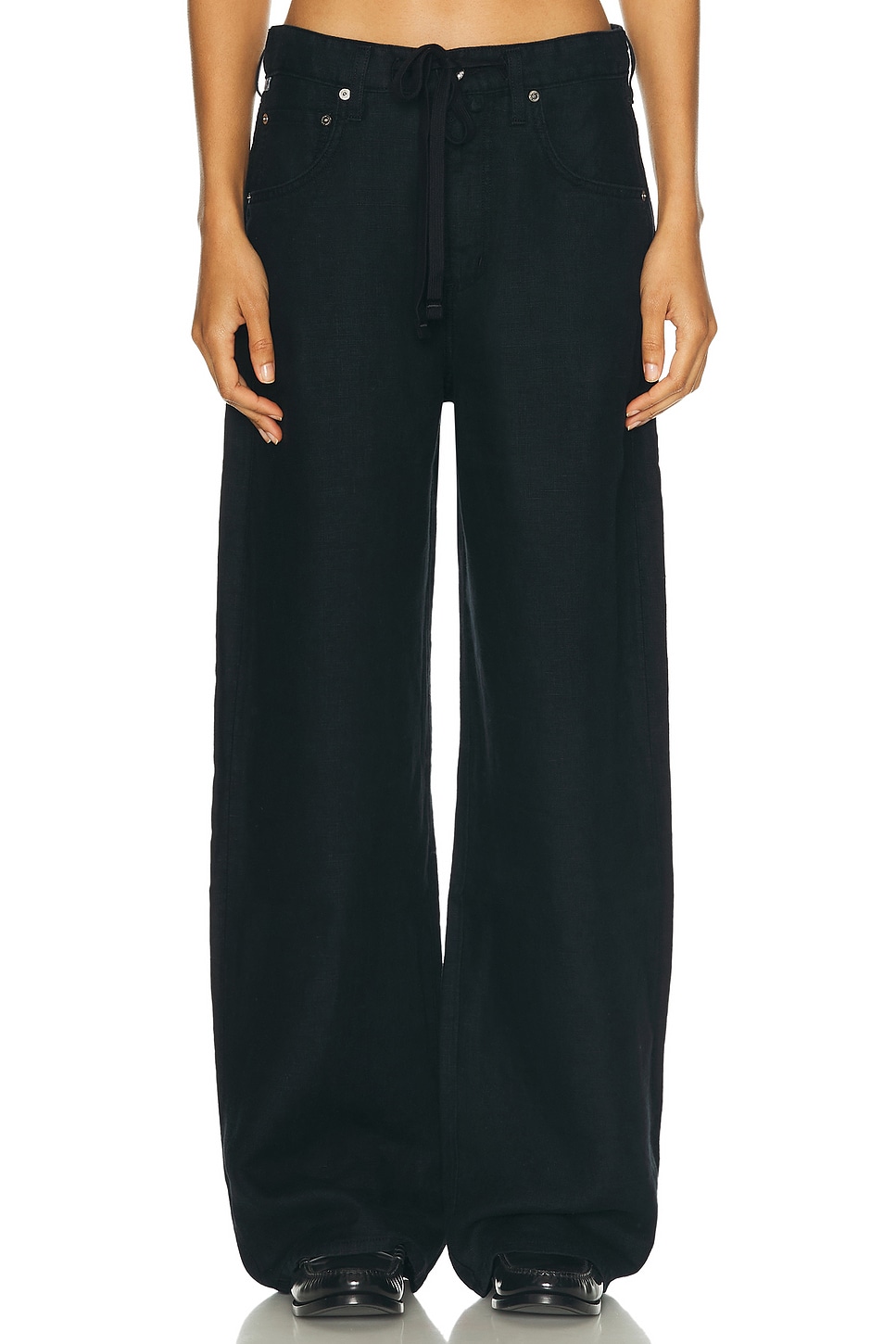 Image 1 of Citizens of Humanity Brynn Drawstring Trouser in Black