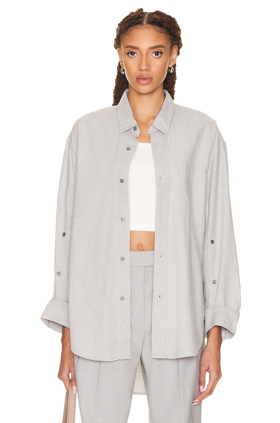 Image 1 of Citizens of Humanity Kayla Shirt in Whisper Grey