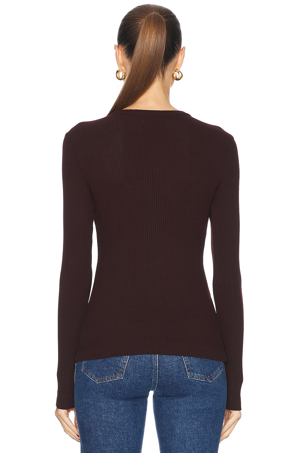 Image 3 of Citizens of Humanity Bina Crewneck in Burgundy