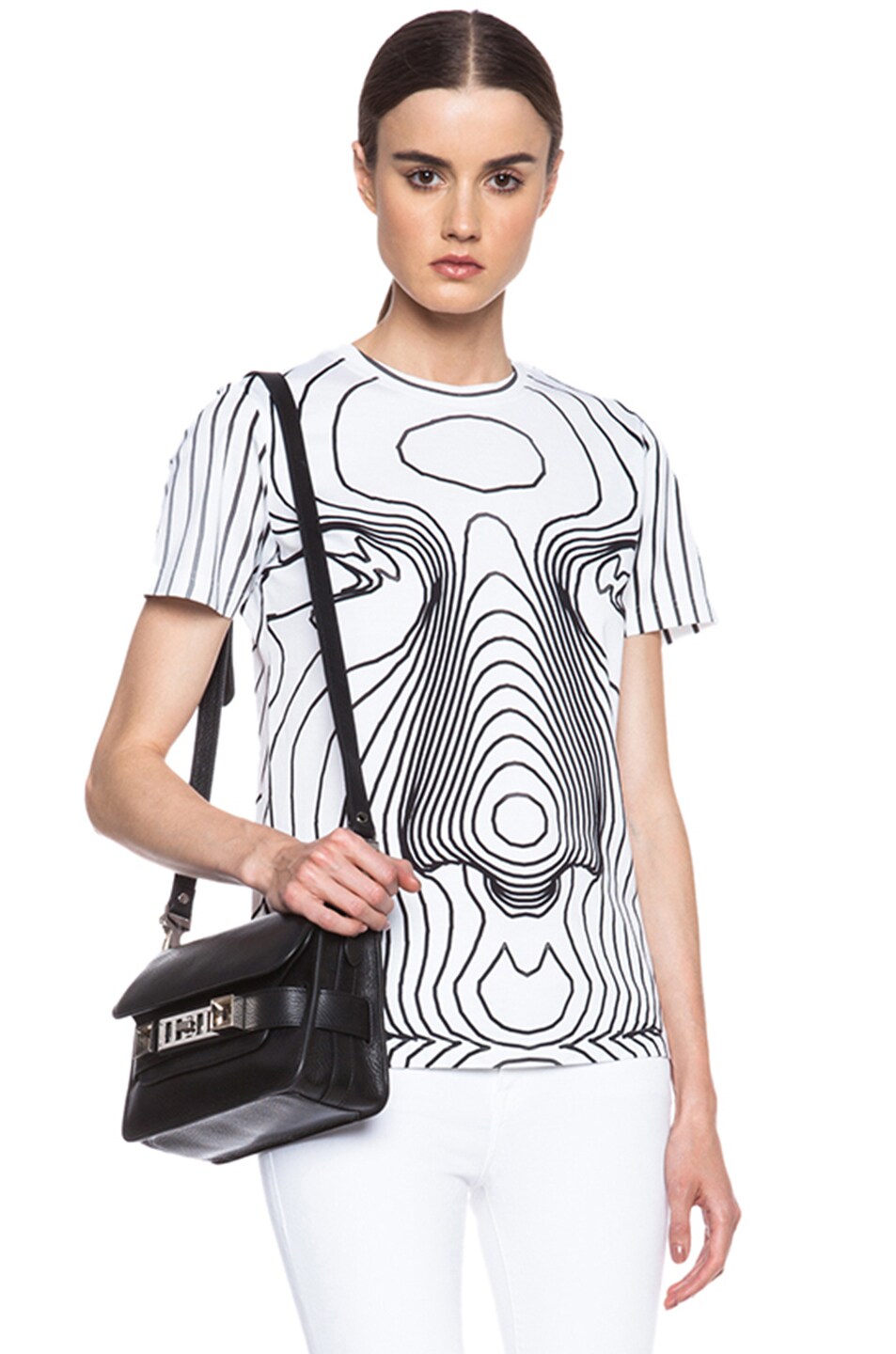 Image 1 of Christopher Kane Face Digital Cotton Tee in White