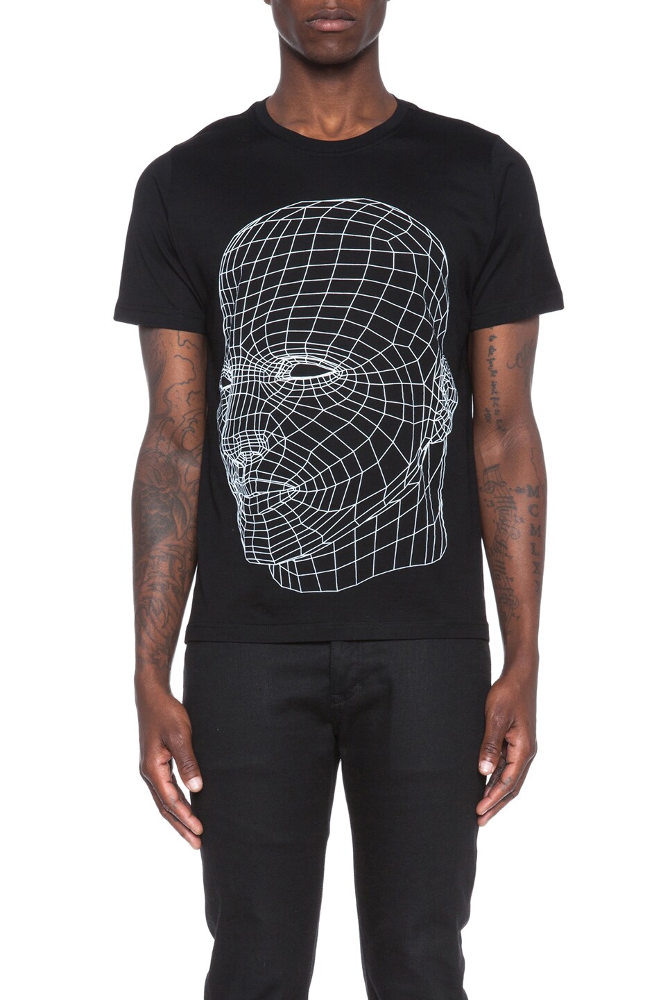 Image 1 of Christopher Kane Screen Head Cotton Tee in Black