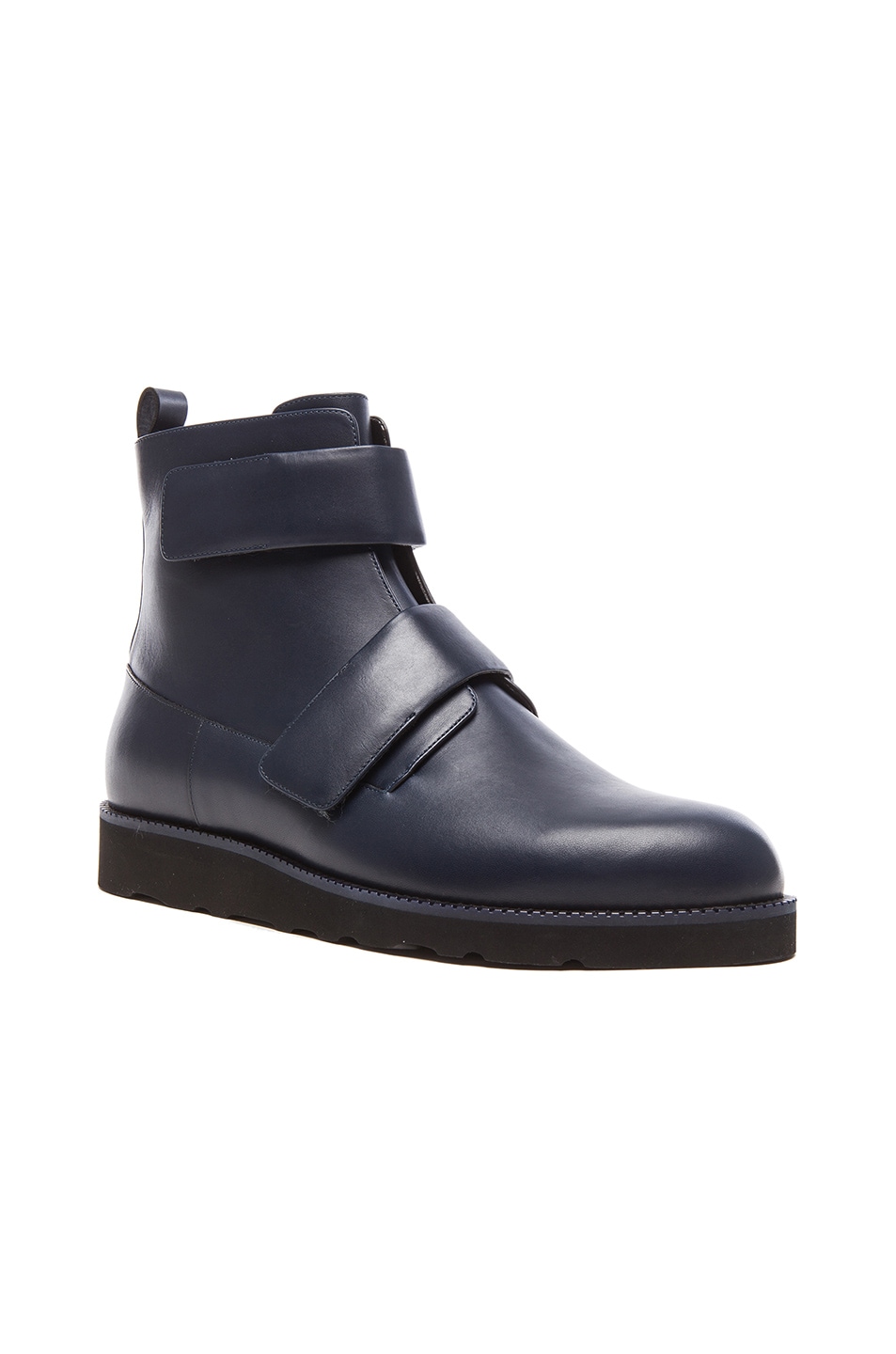 Image 1 of Christopher Kane Velcro Leather Boots in Black