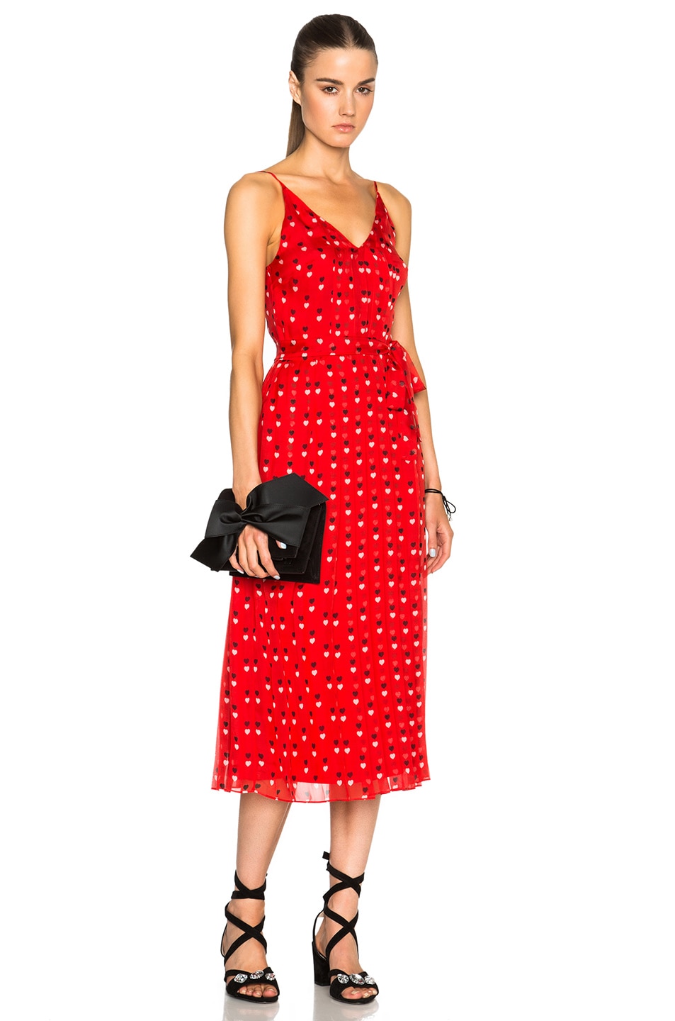 Image 1 of Christopher Kane Love Heart Strappy Dress in Red
