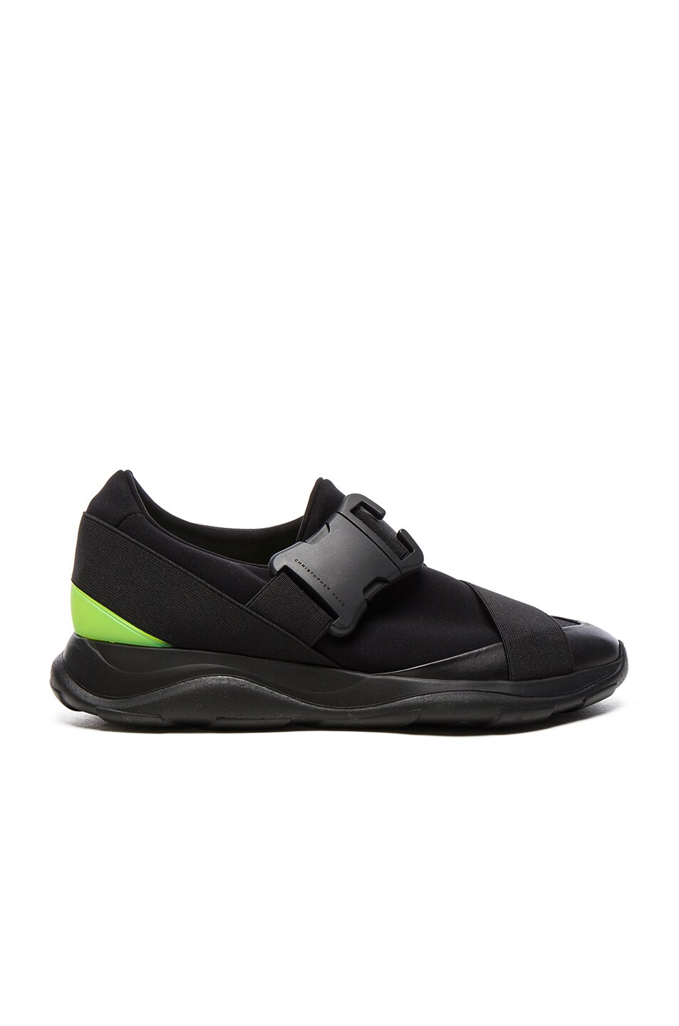 Image 1 of Christopher Kane Low Top Neon Spoiler Sneakers in Black