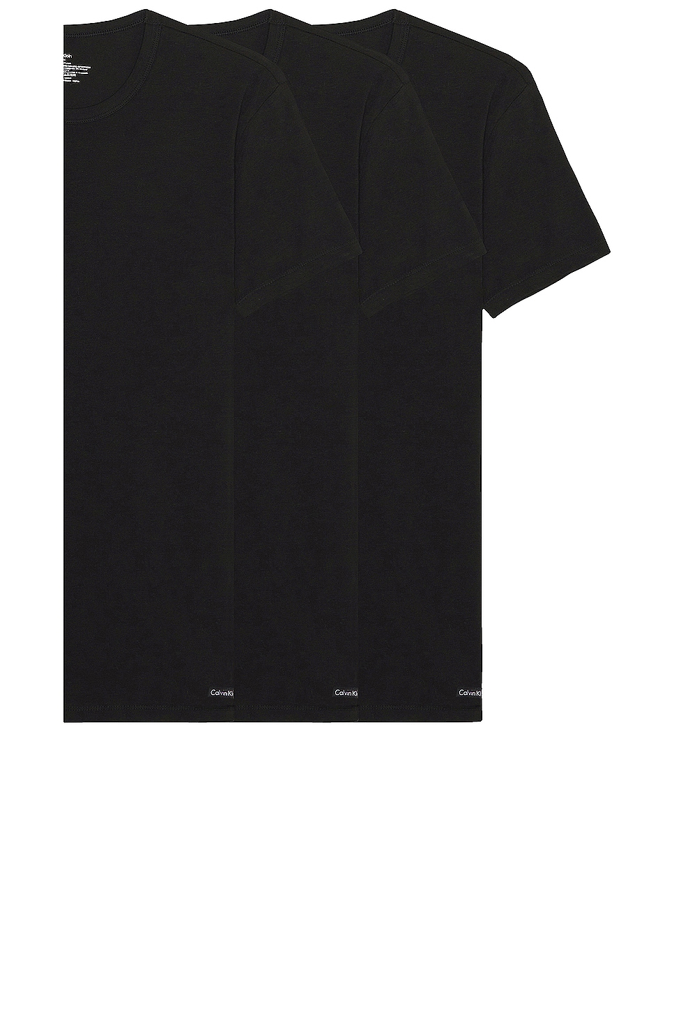Image 1 of Calvin Klein Underwear Short Sleeve Tee 3 Pack in Black