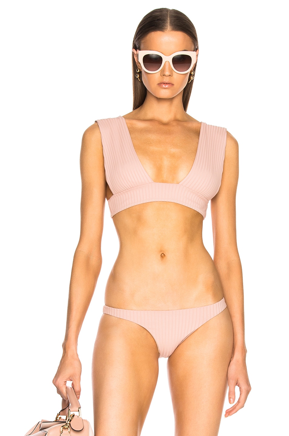 Image 1 of Cali Dreaming Grus Bikini Top in Naked Rib