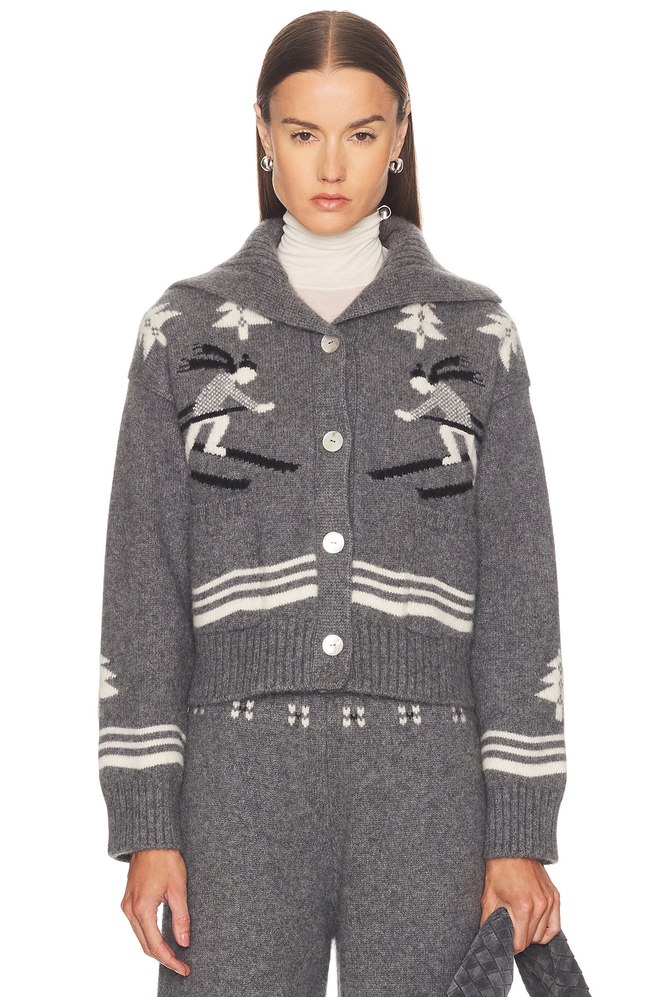 Image 1 of Calle Del Mar Ski Cardigan in Thunder & Multi