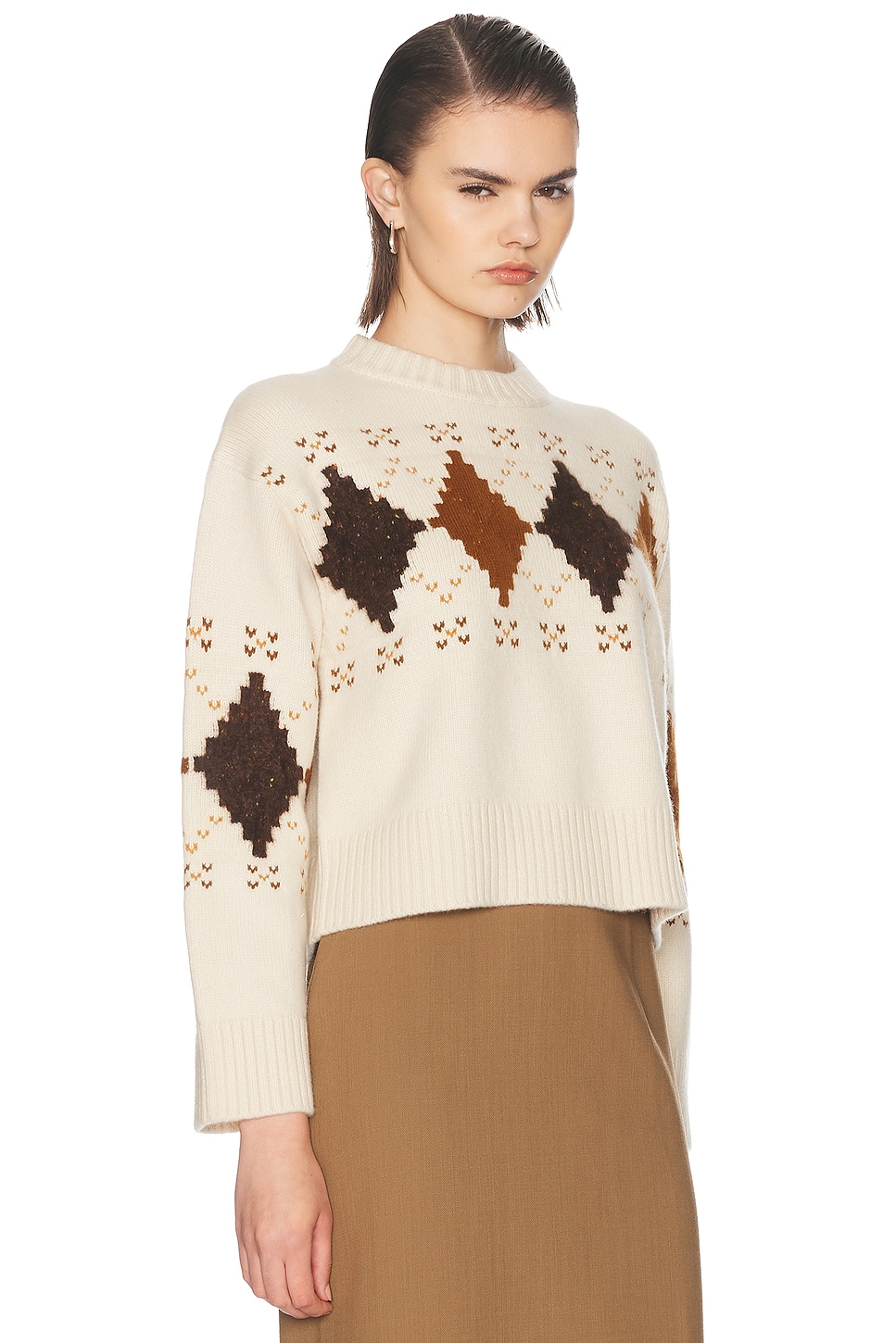 Calle Del Mar Donegal Argyle Crewneck Sweater