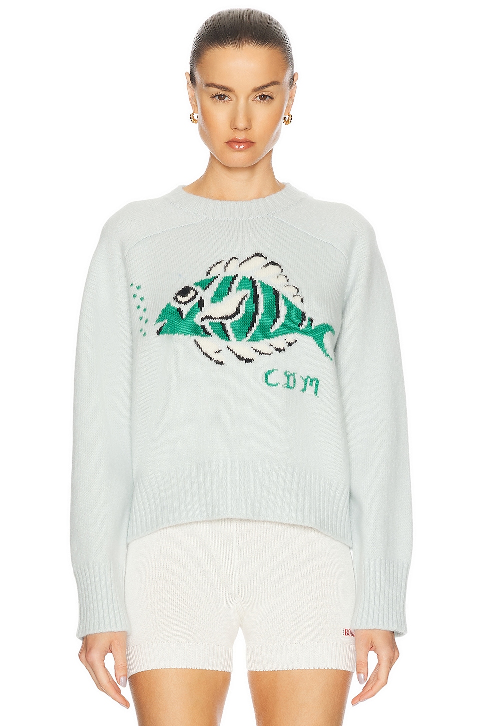 Calle Del Mar Intarsia-knit Cashmere Sweater