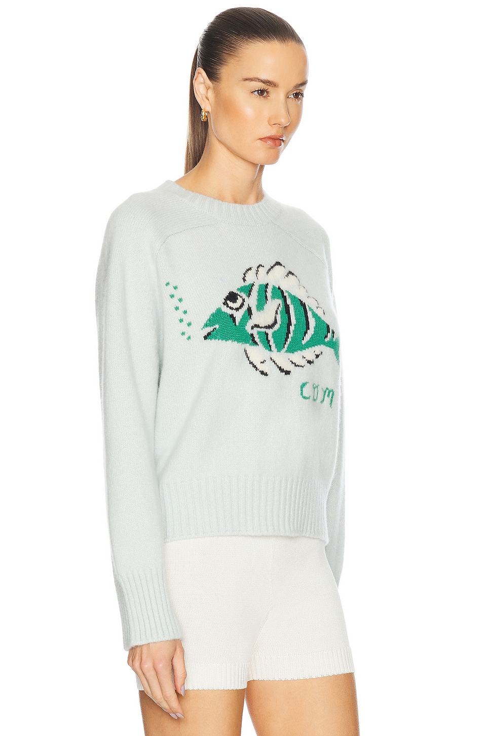 Calle Del Mar Intarsia-knit Cashmere Sweater