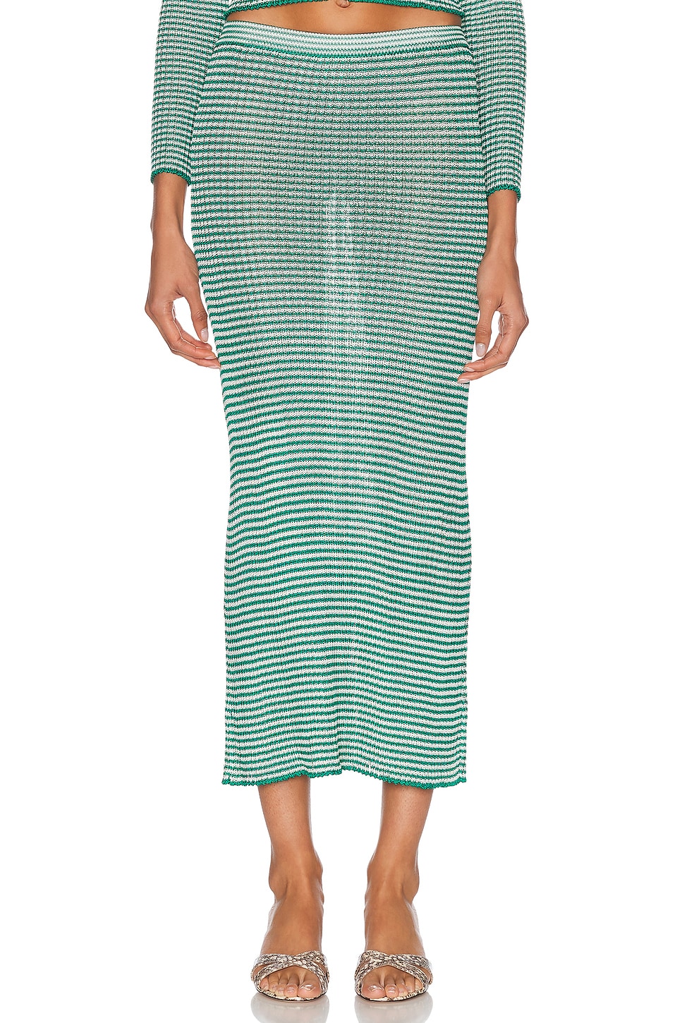 Calle Del Mar Micro Stripe Rib Skirt