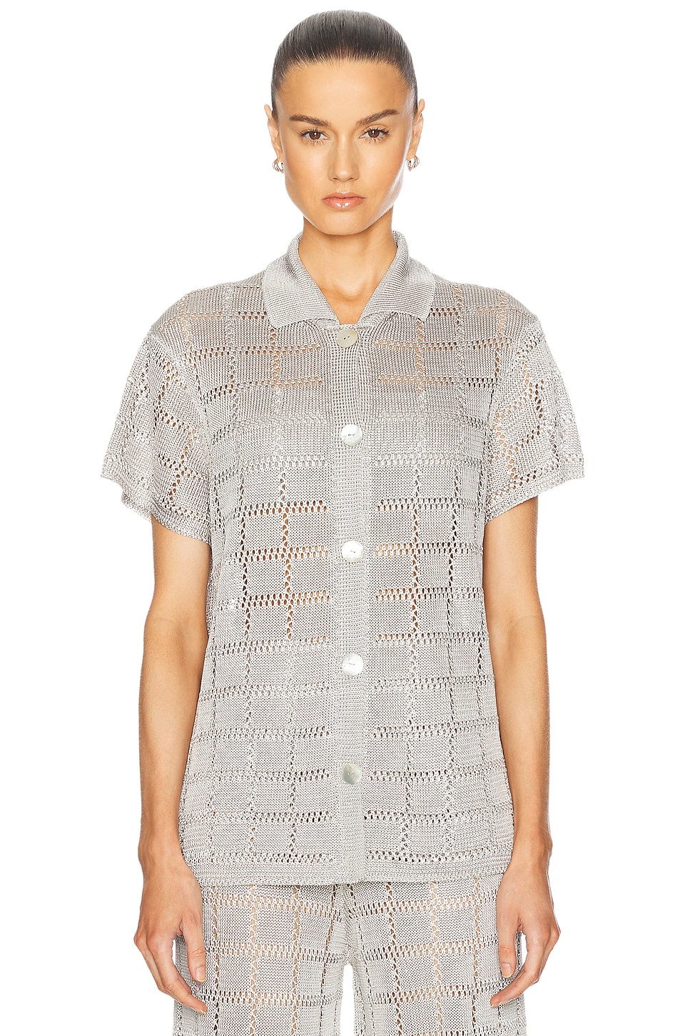 CALLE DEL MAR SHORT SLEEVE PATCHWORK SHIRT 