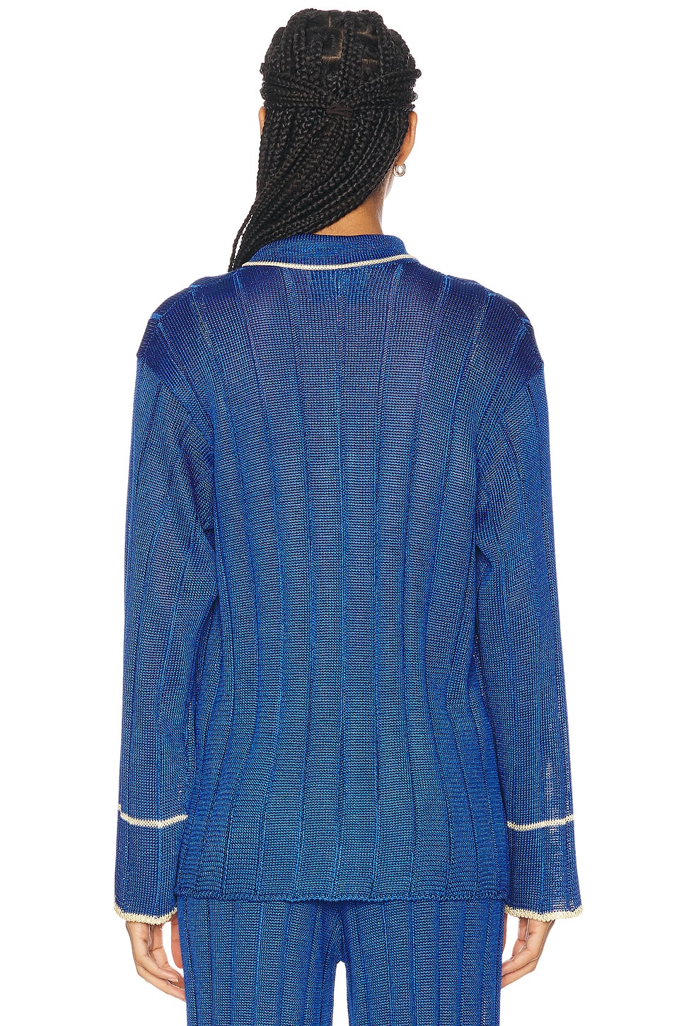 Wide Rib Long Sleeve Pajama Shirt - Thumbnail 5
