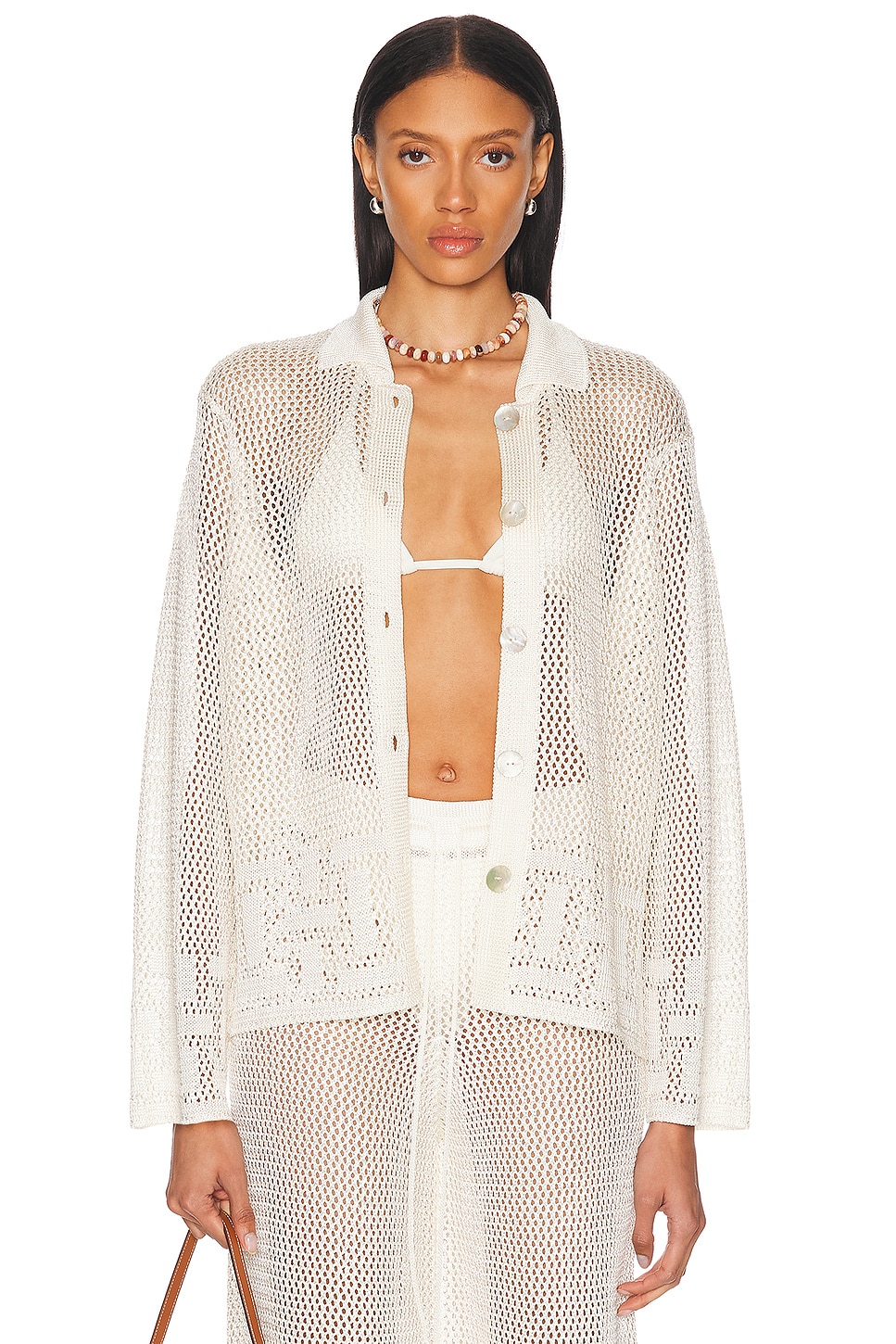 Calle Del Mar Geo Hem Long Sleeve Shirt