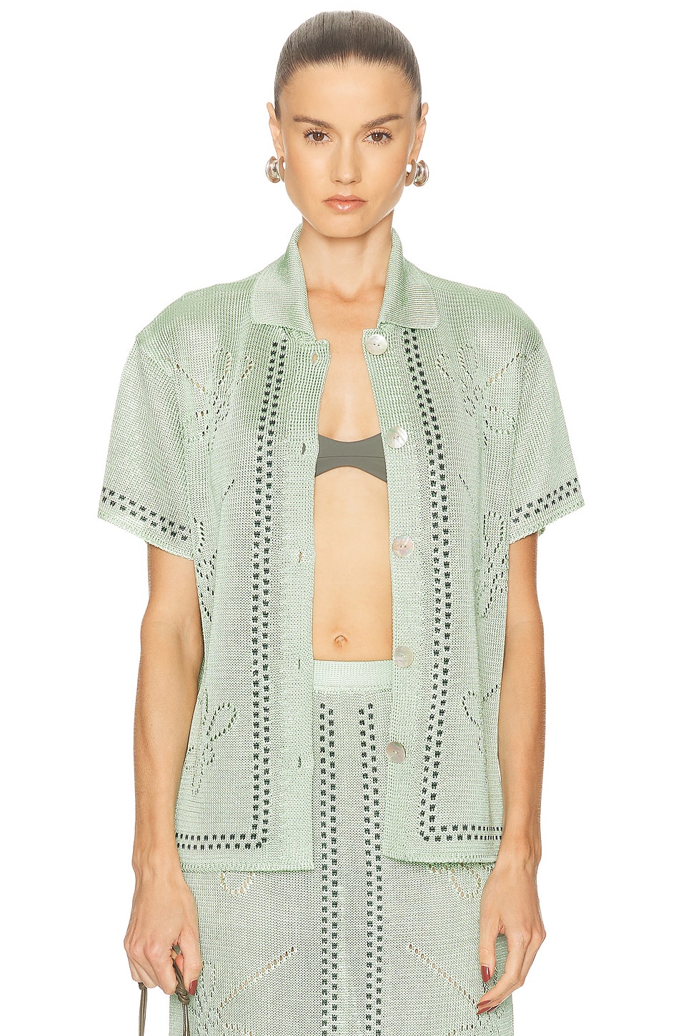 Garden Party Short Sleeve Shirt in Sage