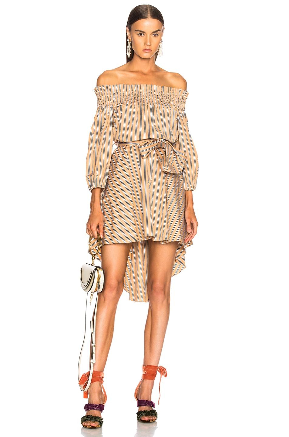 Image 1 of CAROLINE CONSTAS Lou Dress in Beige Multi