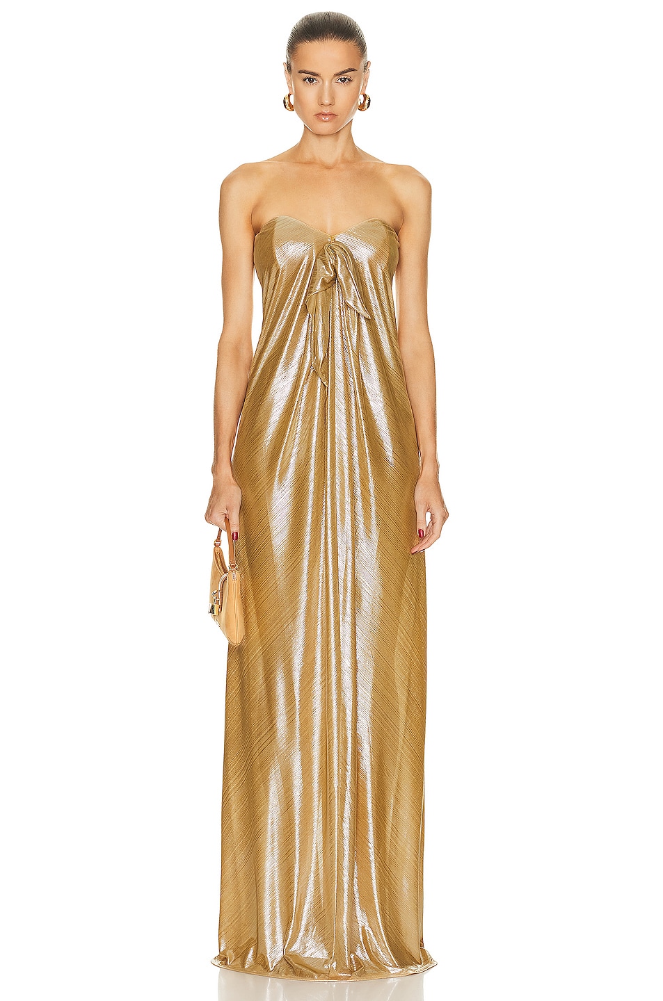 Image 1 of CAROLINE CONSTAS Kaia Dress in Gold