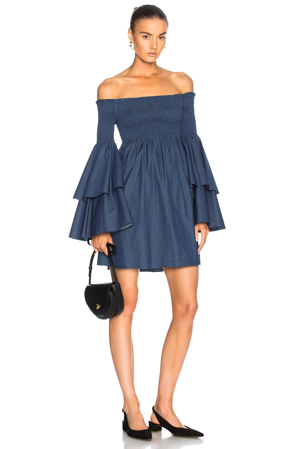 Image 1 of CAROLINE CONSTAS Appolonia Dress in Dark Blue