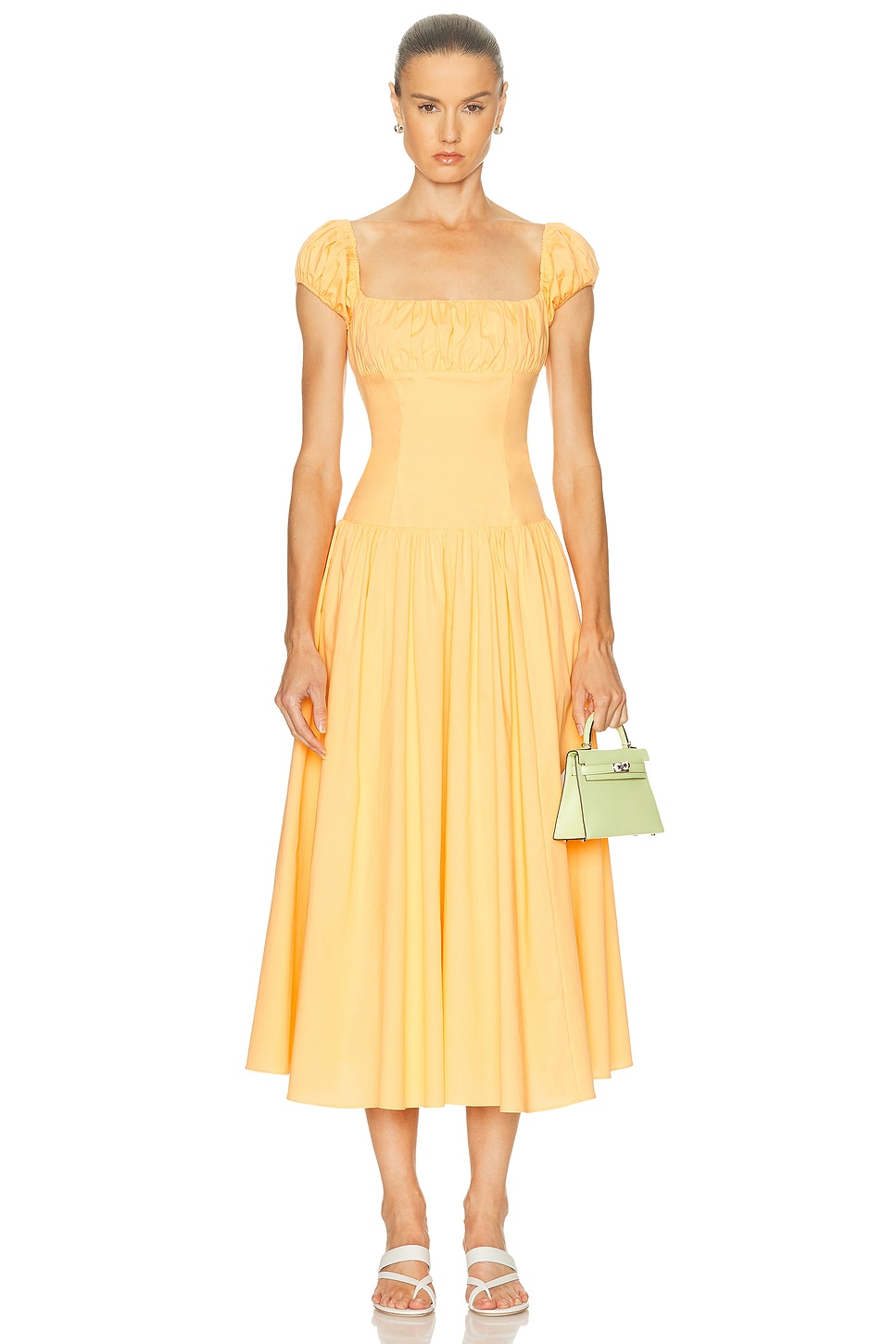 Image 1 of CAROLINE CONSTAS Augusta Maxi Dress in Papaya
