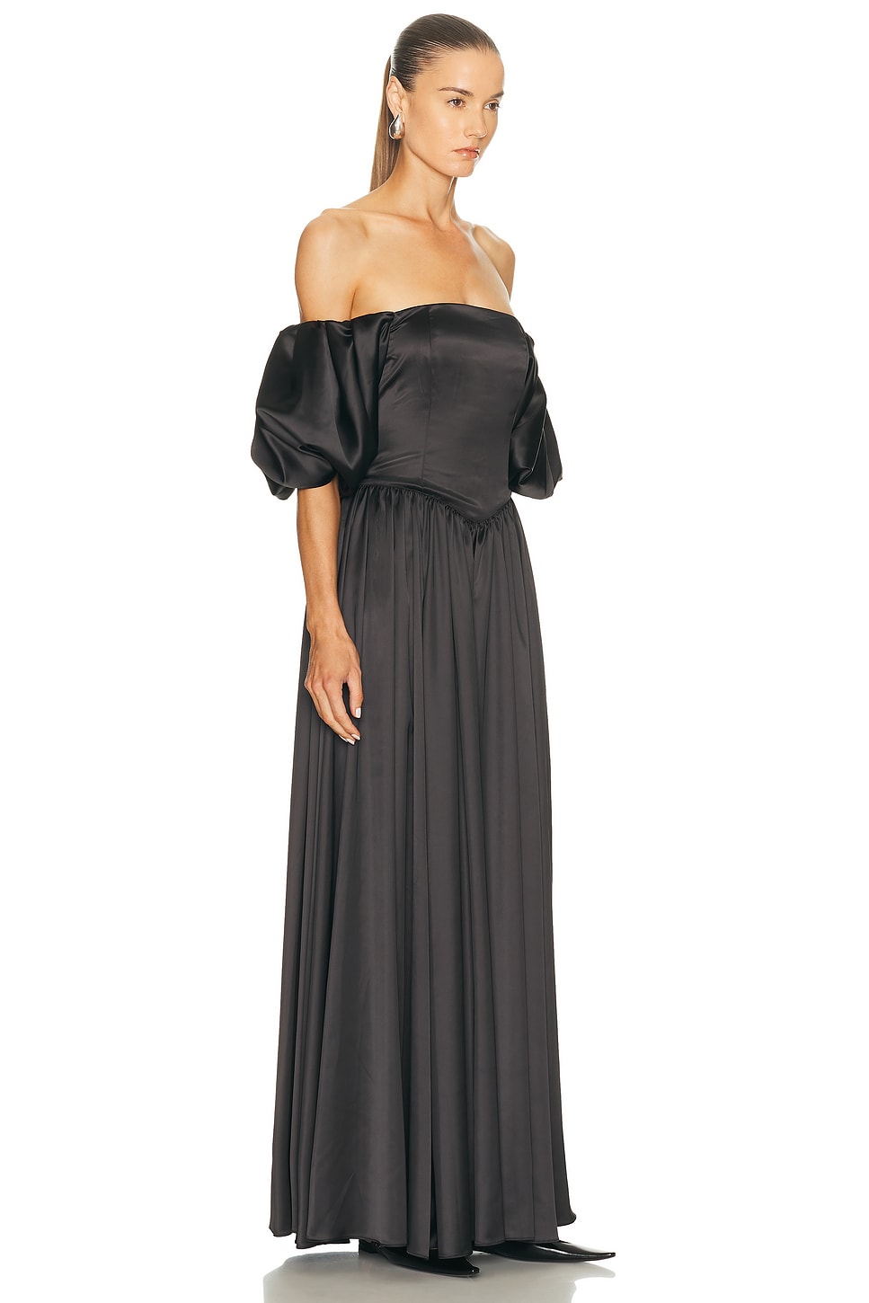 Caroline Constas Christina Gown In Black
