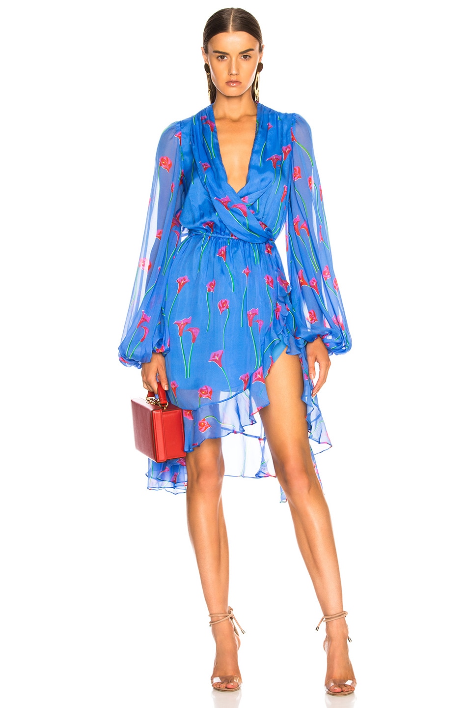 Image 1 of CAROLINE CONSTAS Olivia Mini Dress in Blue