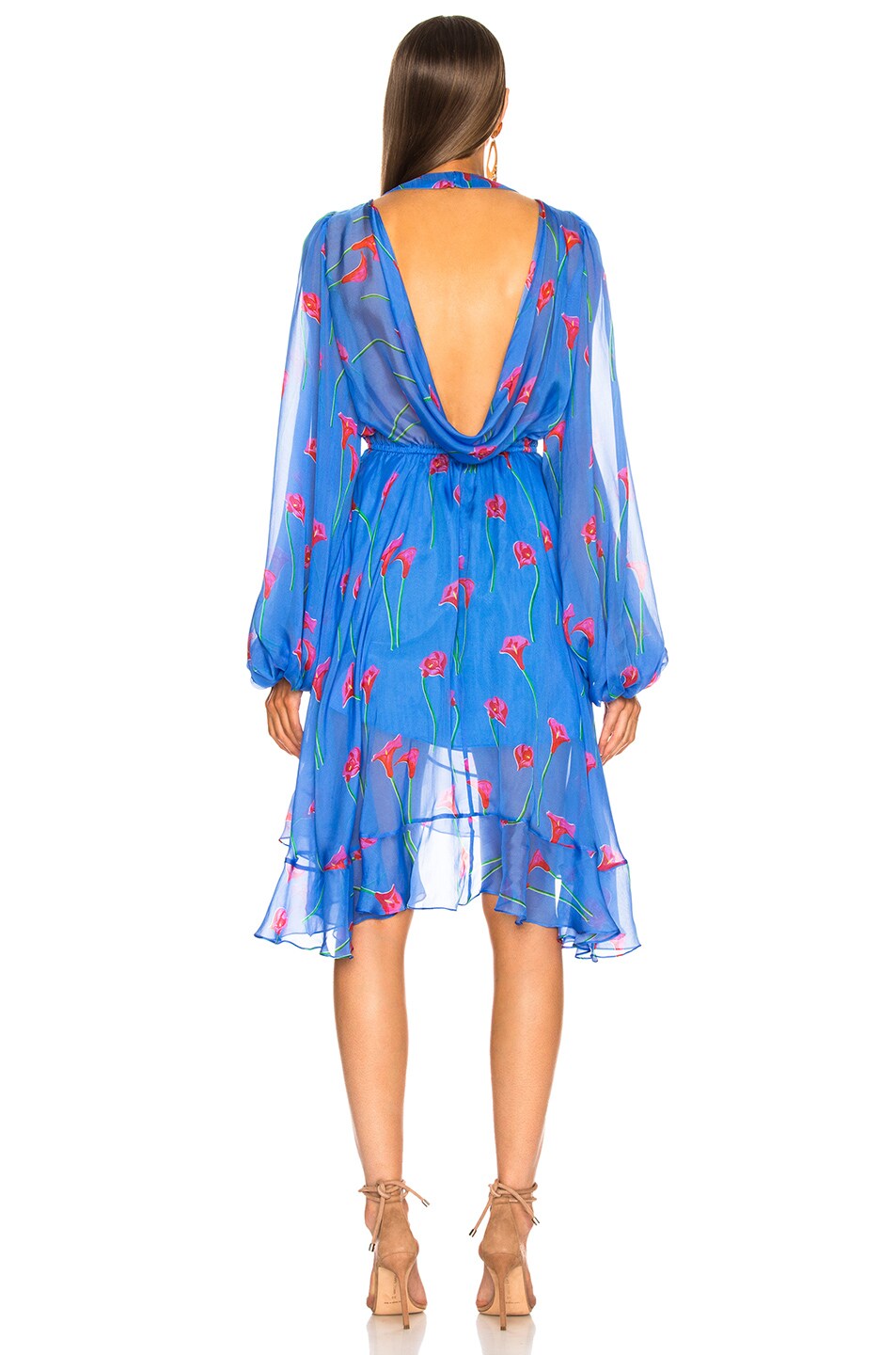 CAROLINE CONSTAS Olivia Mini Dress in Blue | FWRD