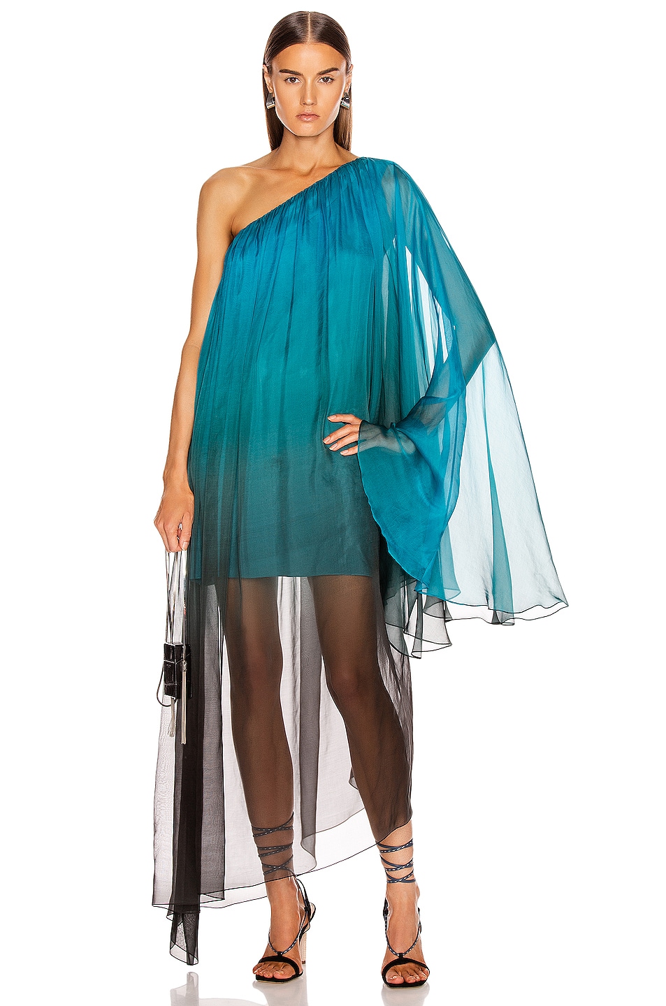 Image 1 of CAROLINE CONSTAS Ancel Gown in Teal