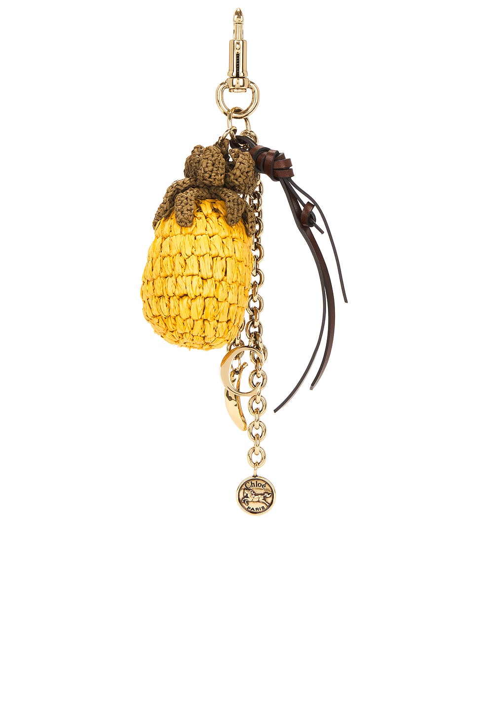Pineapple Symbols Keychain in Yellow