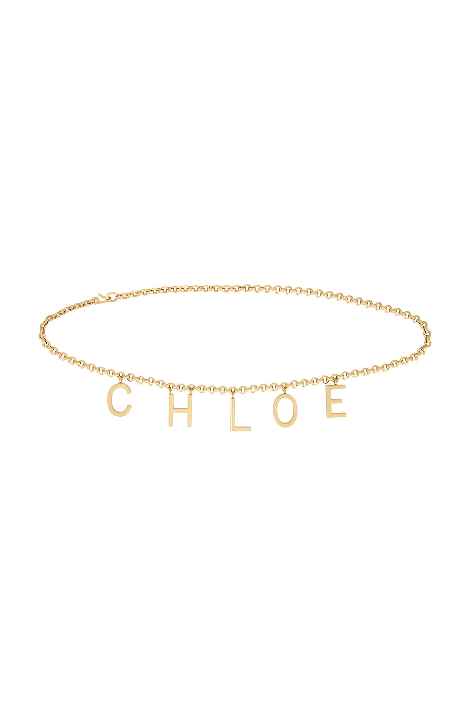 Letters Belt in Metallic Gold