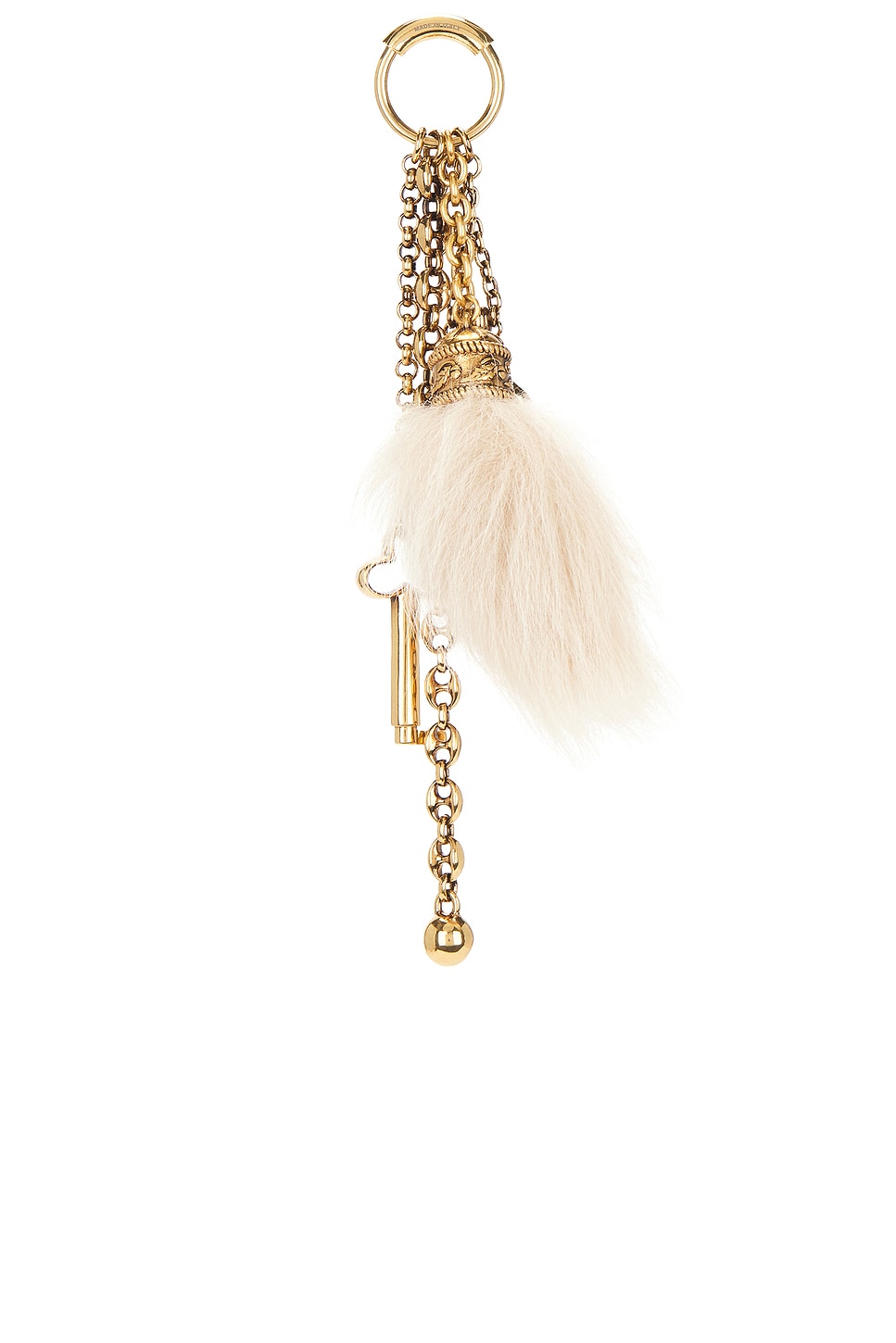 Chloé Feather Bag Charm In Gold