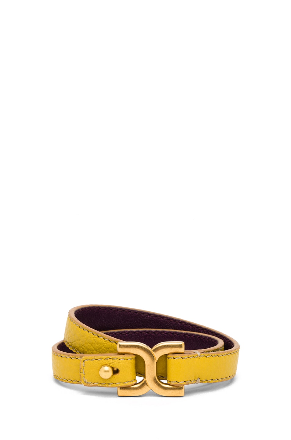 Image 1 of Chloe Marcie Leather Wrap Bracelet in Citrus Grove
