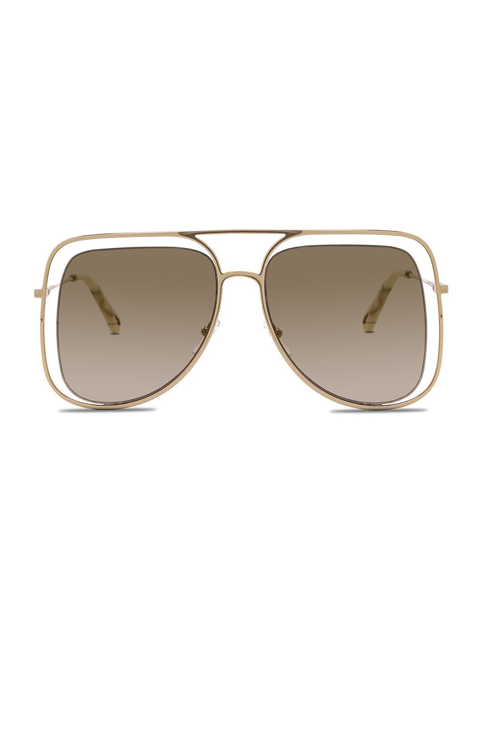 Image 1 of Chloe Poppy Sunglasses in Gold & Brown