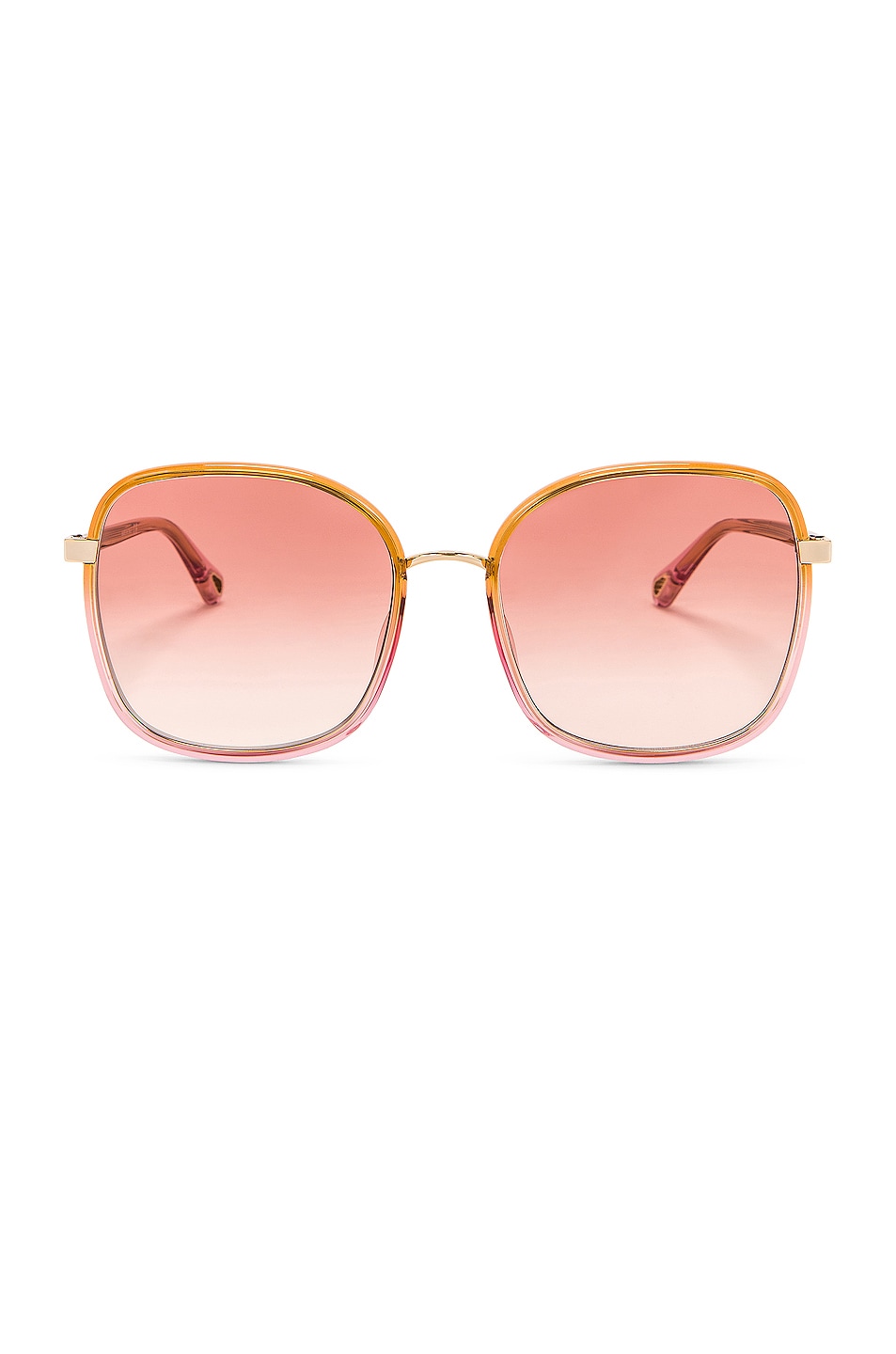 Image 1 of Chloe Franky Sunglasses in Shiny Gradient Transparent Honey