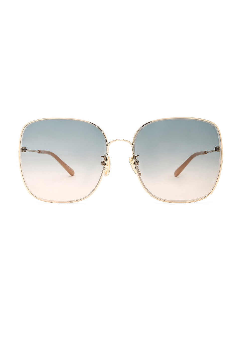 Elys Square Sunglasses in Metallic Gold