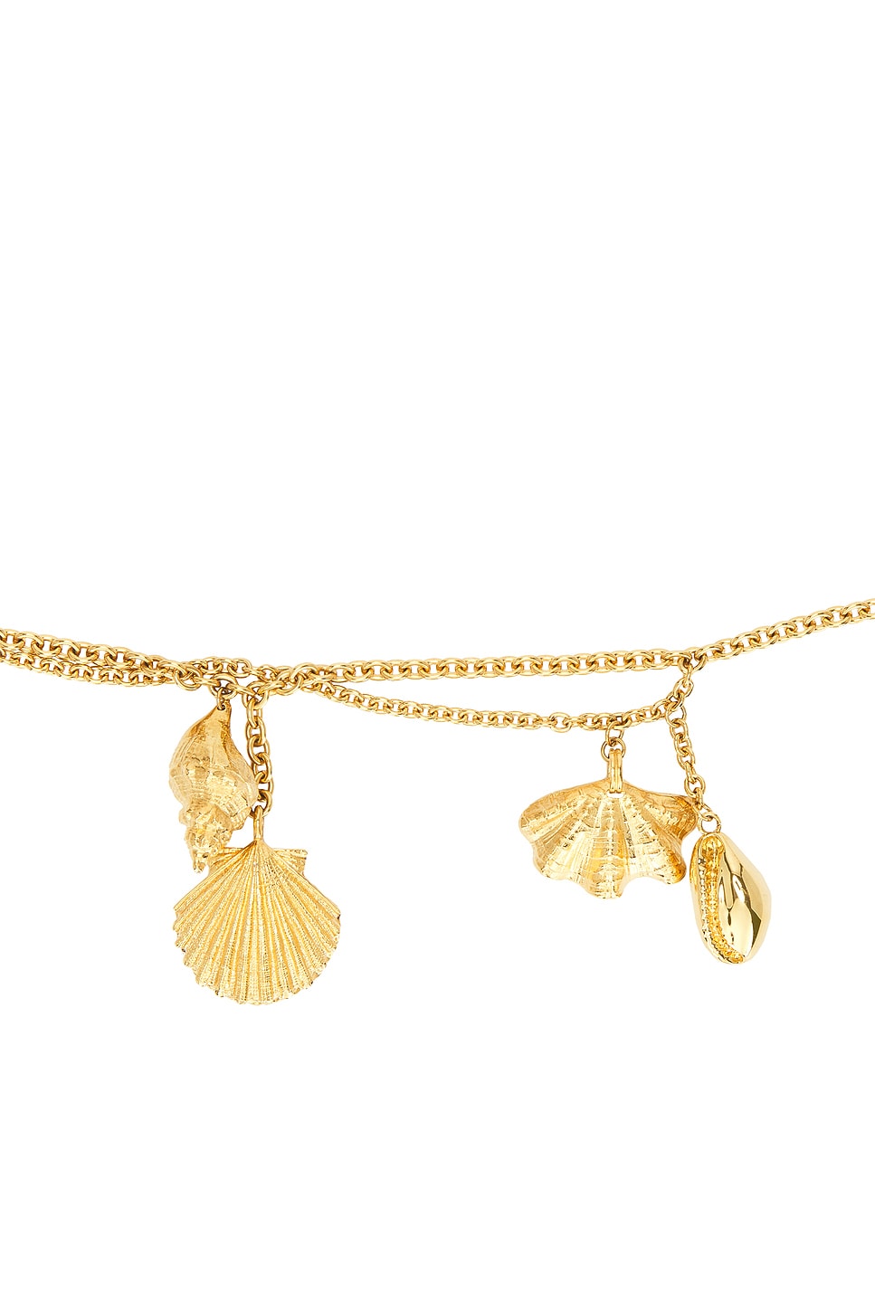 Chloé Shells Belt In Vintage Gold