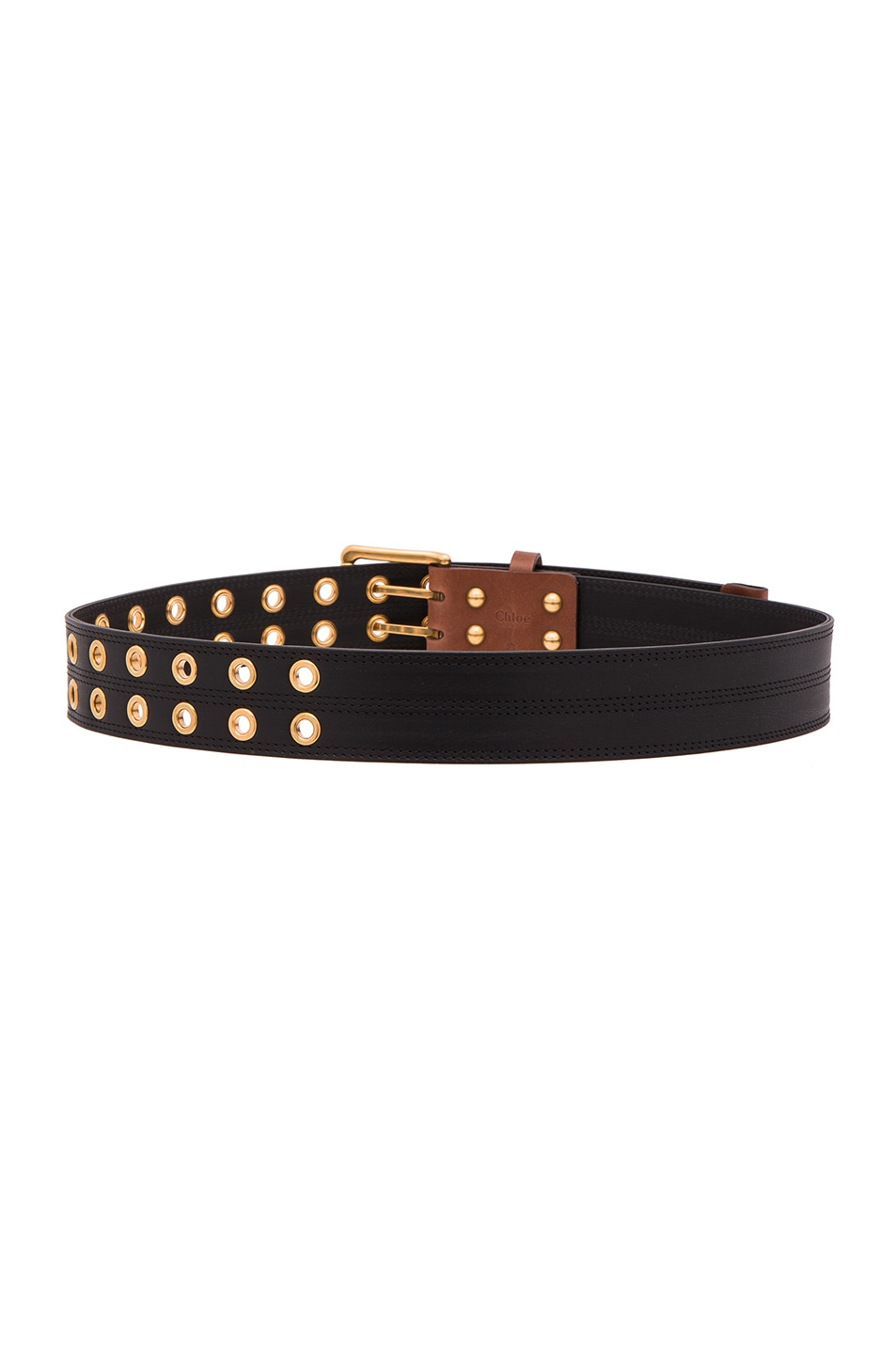 Chloe Military Belt in Black | FWRD