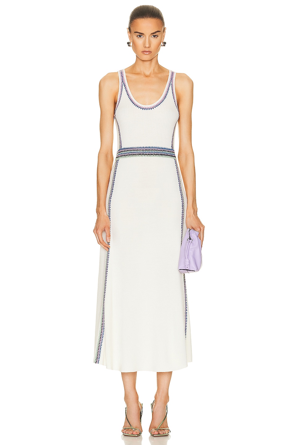 Image 1 of Chloe Sleeveless Maxi Dress in Iconic Milk