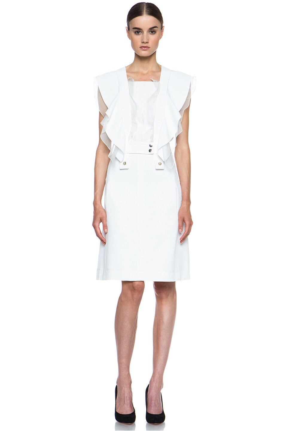 Image 1 of Chloe Acetate-Blend Dress in Off White